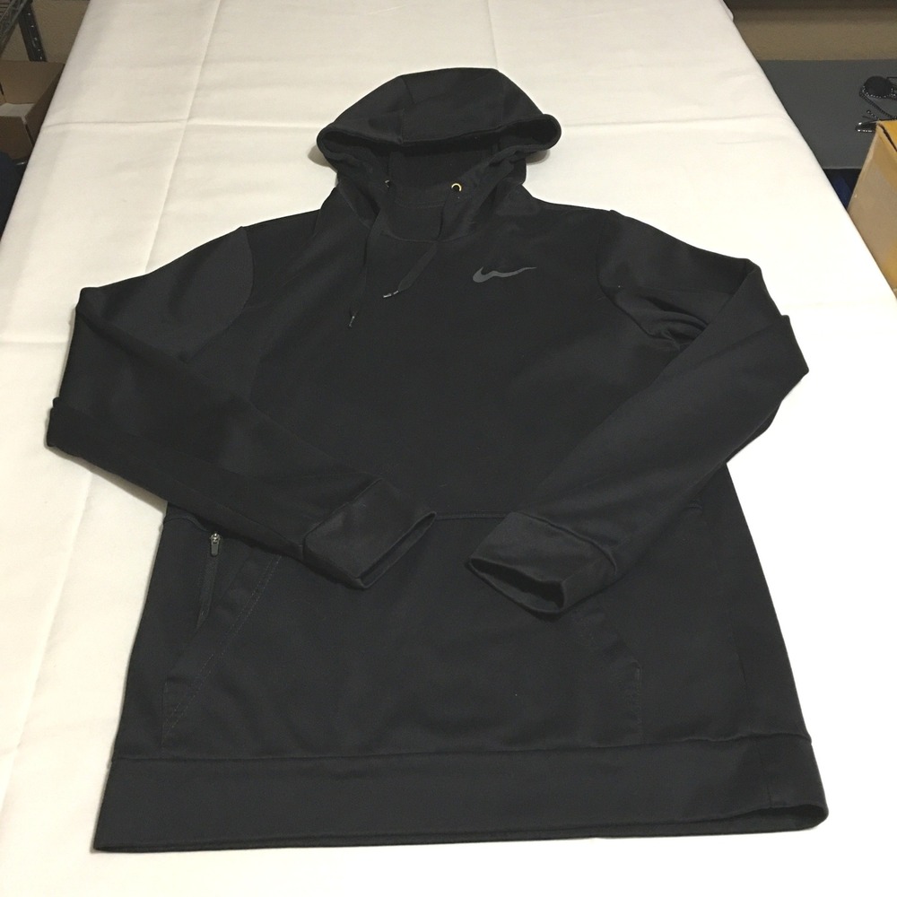 Nike Mens Therma Hoodie Training Size Small Black Sweatshirt